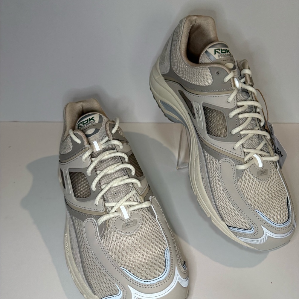 Reebok RBK Premier Trinity KFS Running Shoes Beige Gray - Unisex - NEW